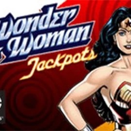 Wonder Woman Jackpots slot logo by Amaya at Millioner Casino